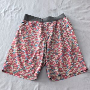 Men's Lululemon Patterned Athletic Shorts, Size S